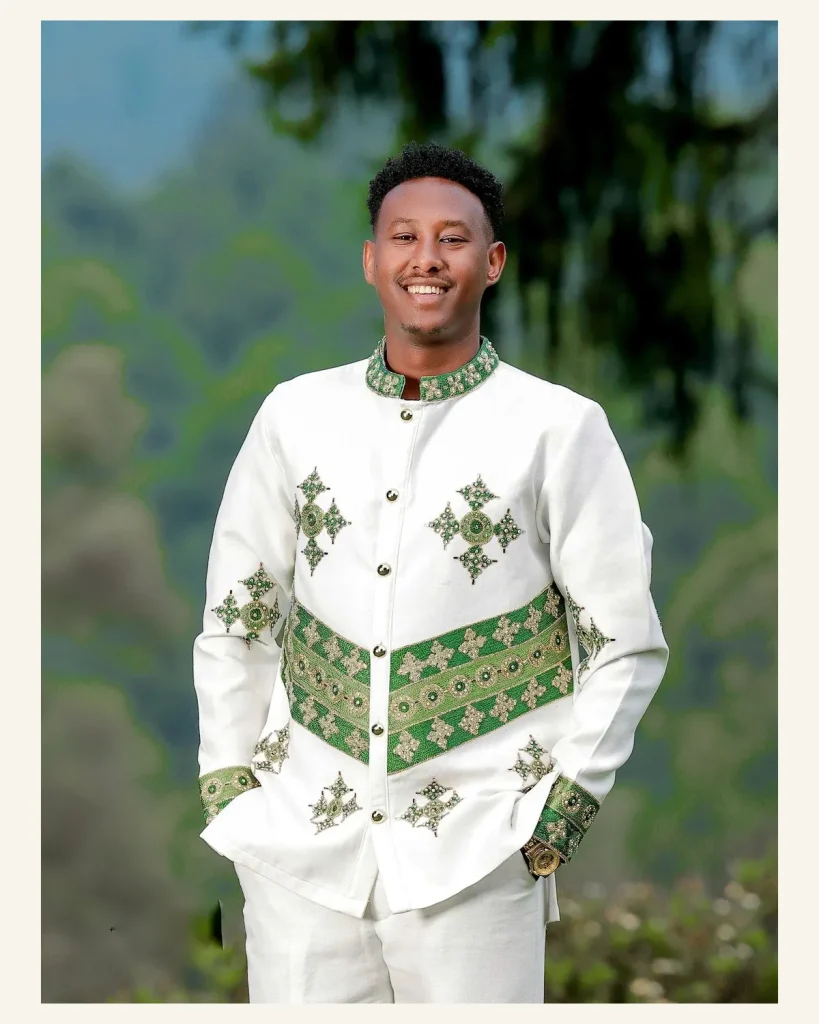 Emerald Ivory Embroidered Jacket & Trouser Set